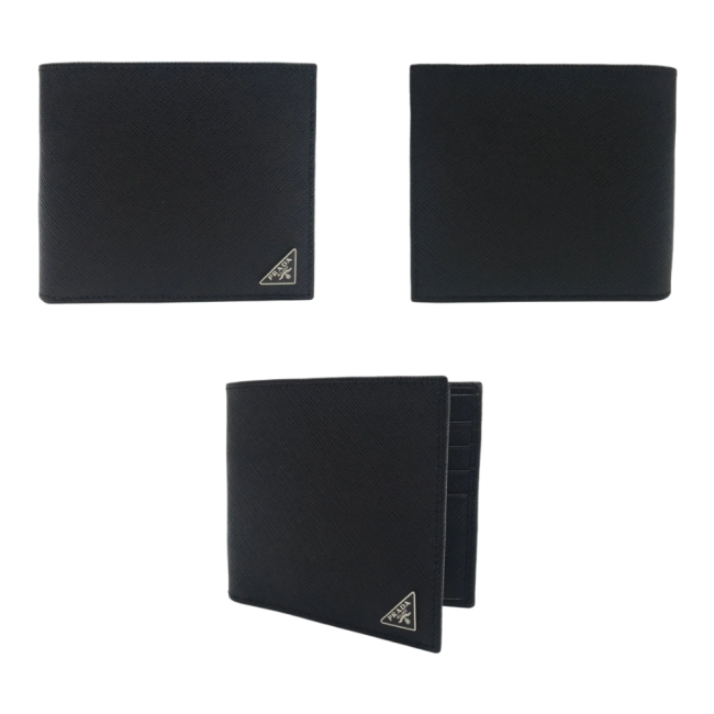 프라다 사피아노 남성 반지갑 레더 사피아노 2MO513QHHF0002