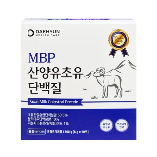 [U]대현헬스케어 MBP 산양유초유 단백질 5g x 60포