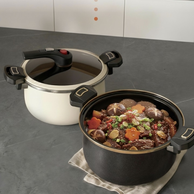 [맥스앤맥스] 인덕션 IH 법랑 진공 저압냄비 7L