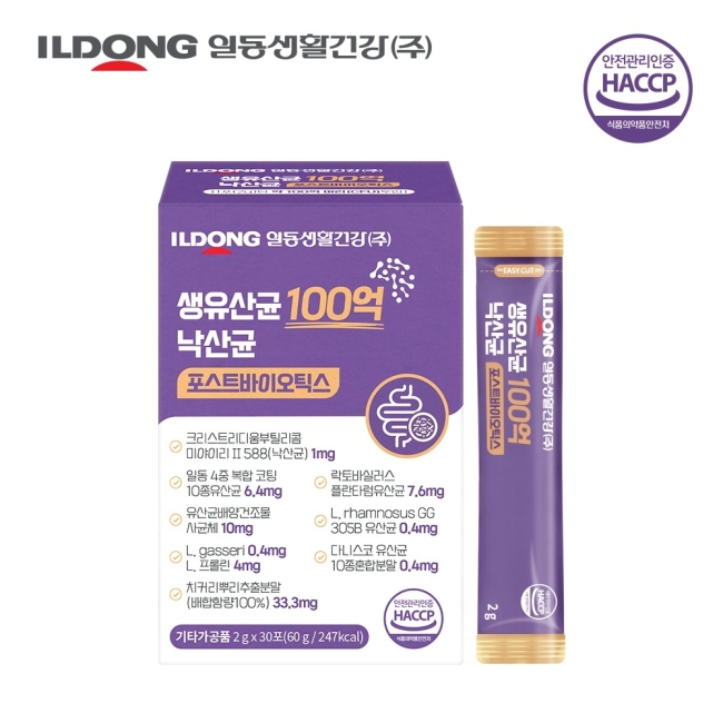 일동생활건강 생유산균 100억 낙산균 포스트바이오틱스  2g x 30포 1박스