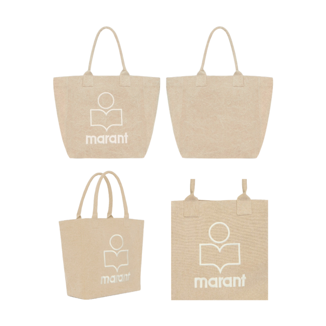 이자벨 마랑 스몰 옌키 로고 토트백 베이지 PM0002FAA1X19M90BE