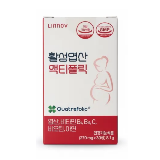 활성엽산 액티폴릭 | Quatrefolic 활성엽산 (270mg × 30정/ 1Box)