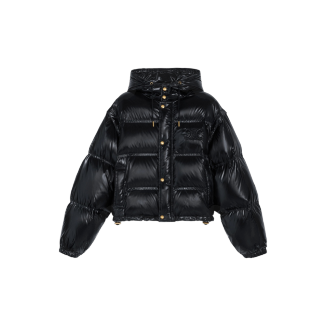 셀린느 여성 라이트웨이트 나일론 크롭 퍼퍼 자켓 블랙 2W661595K38NO