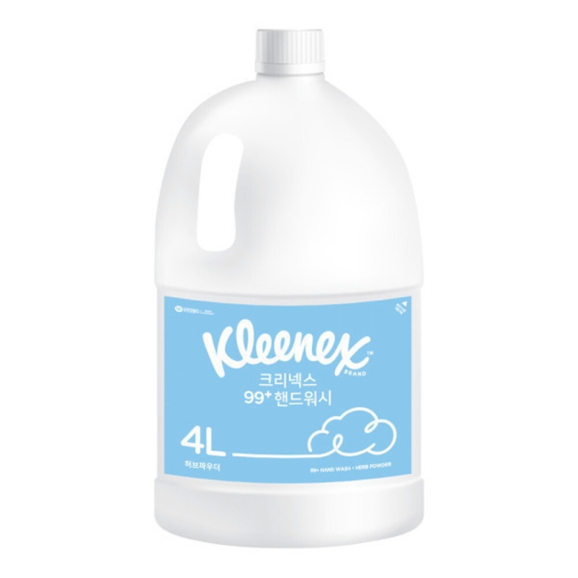 크리넥스 99+ 거품형 핸드워시 허브파우더향 4L X 1EA