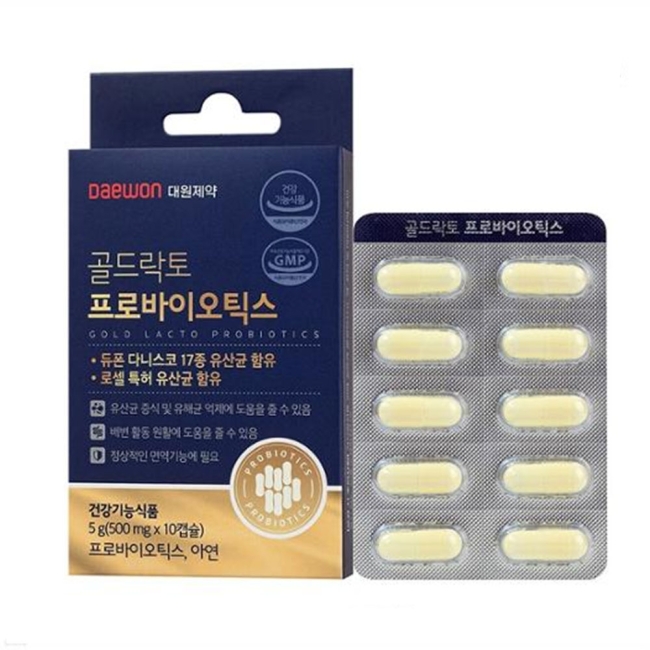 대원제약 골드락토프로바이오틱스 500mg x 10캡슐 X 5개