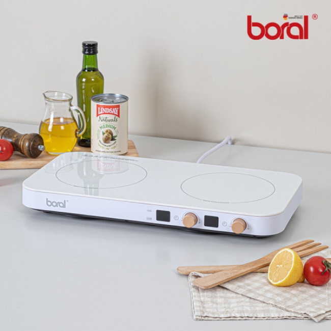 보랄 2구 와이드 인덕션 (화이트) BR-118TWD