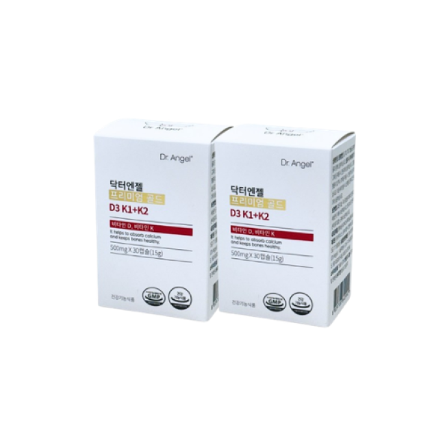 닥터엔젤 프리미엄 골드 비타민D3 2000IU + K플러스 비타민K2 500mg x 30캡슐(2개월분)