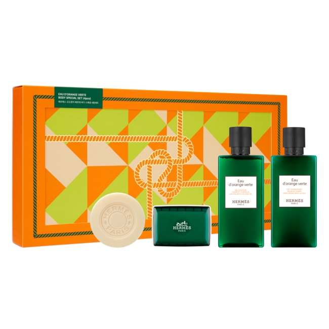 [에르메스] 오도렌지 베르테 바디 스페셜 4종세트_에르메스 쇼핑백 증정