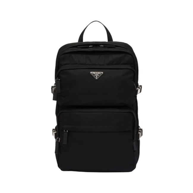 프라다 리나일론 앤 사피아노 레더 백팩 블랙 2VZ1012DMGF0002
