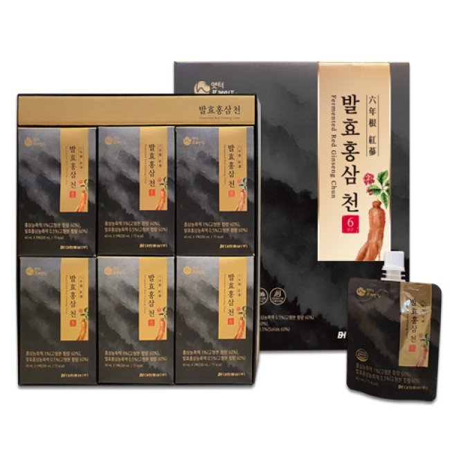 [대한홍삼] 발효홍삼 천 40ml x 30포_쇼핑백 증정