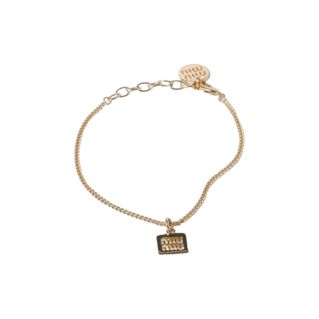 미우 미우 메탈 브레이슬릿 골드 5IB5602CR6F0056