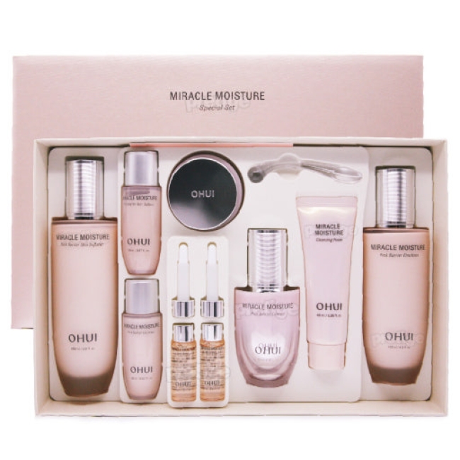 오휘 미라클 모이스처 4종세트 스킨 150ml+에멀전 130ml+에센스 20ml+크림 30ml
