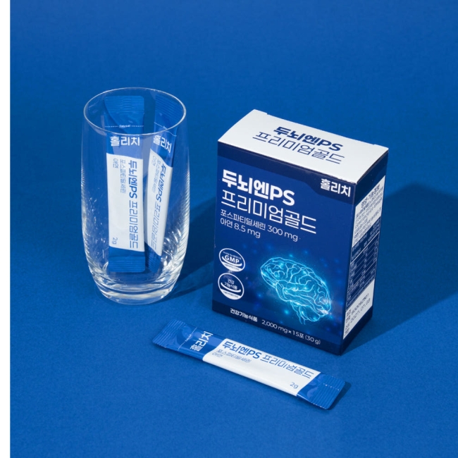 홀리치 두뇌엔 PS프리미엄 골드 2000mg x 15포(30g) 4세트