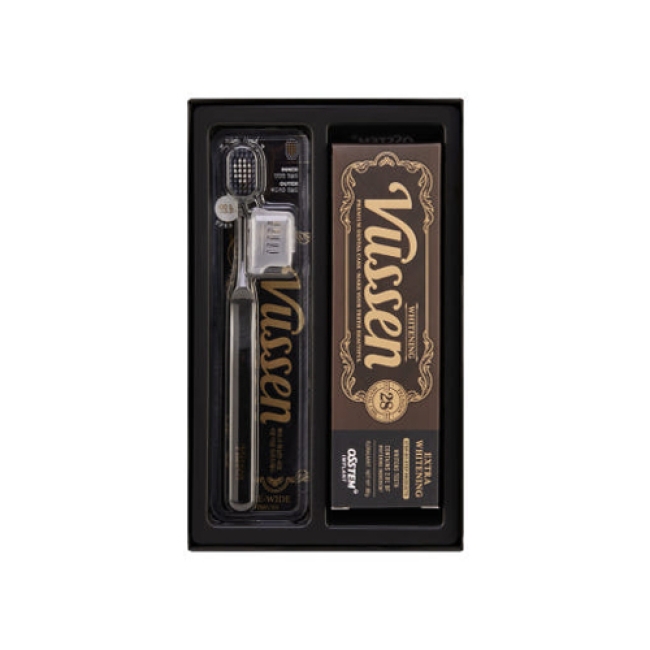 [오스템 뷰센] 치약칫솔 2종 덴탈세트  (28미백x더블와이드)_쇼핑백 증정_(10세트)