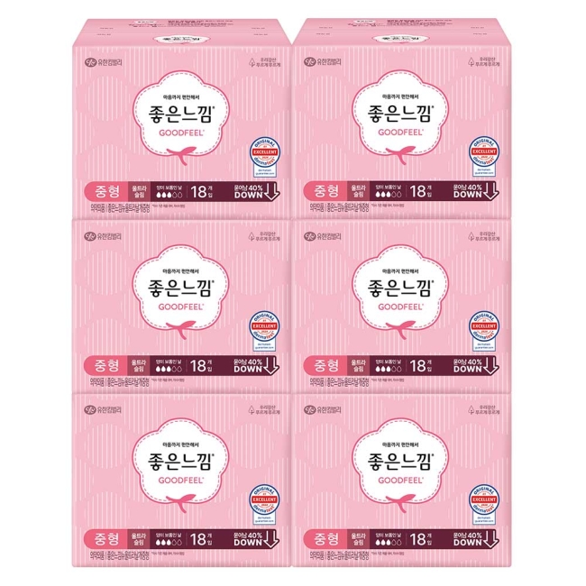 좋은느낌 오리지널 울날중 18PX6팩