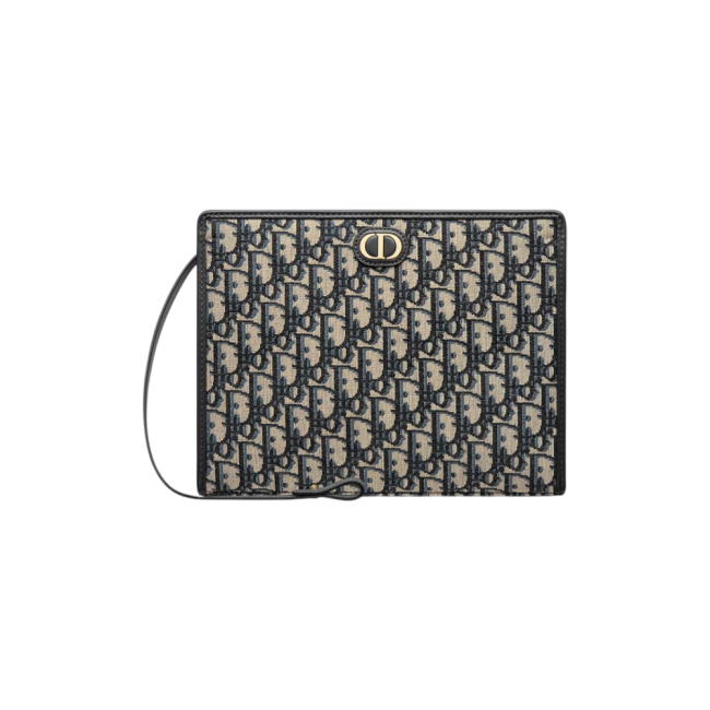 디올 30 몽테인 파우치 블루 디올 오블리크 자카드 S2107UTZQM928