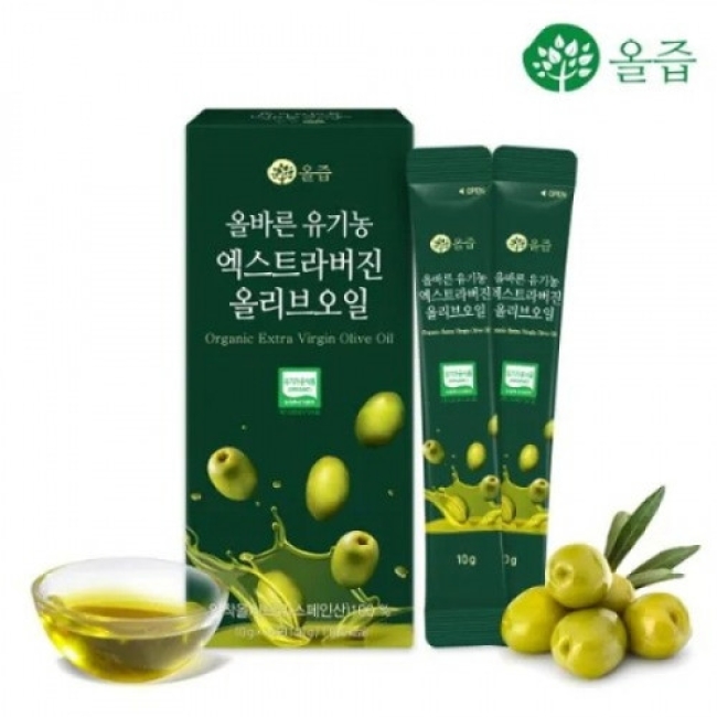 올즙 올바른 유기농 엑스트라버진 올리브오일 10g x 14포