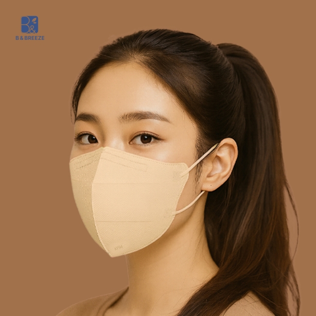 비앤브리즈 KF94 마스크 중형 베이지 100매