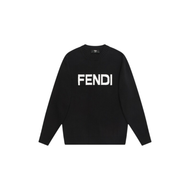 펜디 레터링 울 니트 블랙 화이트 FZZ387A3M3F0QA1