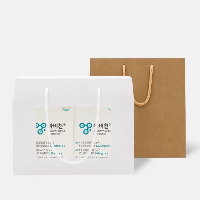 선물세트 아비천 김치유래유산균 포스트바이오틱스 3.5g x 30포 2박스 선물박스