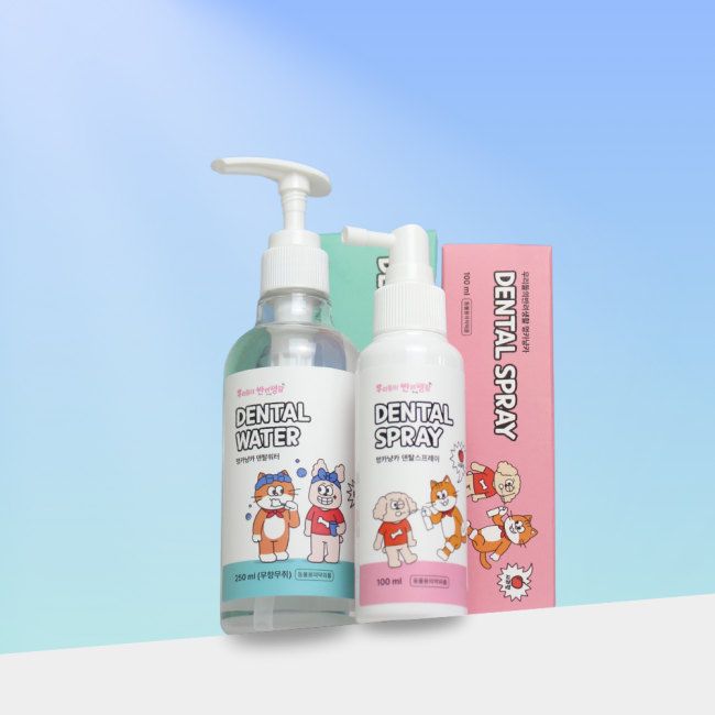 멍카냥카 덴탈 워터+스프레이 세트 구강 완벽 케어