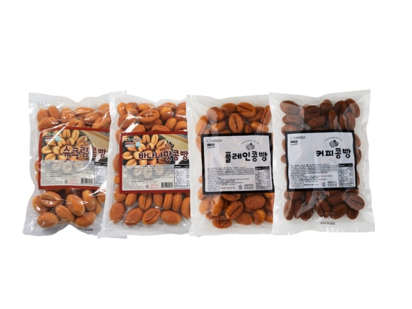알앤알 커피콩빵 450g 2봉, 커피맛 플레인 바나나 슈크림