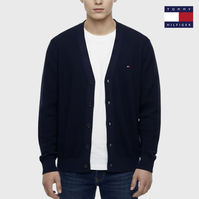 타미힐피거 클래식 로고 가디건