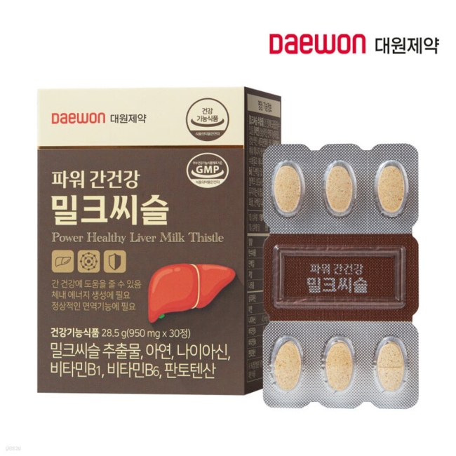 대원제약 파워간건강밀크씨슬 950mg x 30정