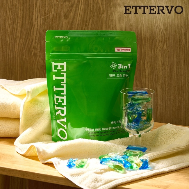 ETTERVO 에떼르보 블랑팝 퓨어화이트 캡슐세제 3in1 40개입