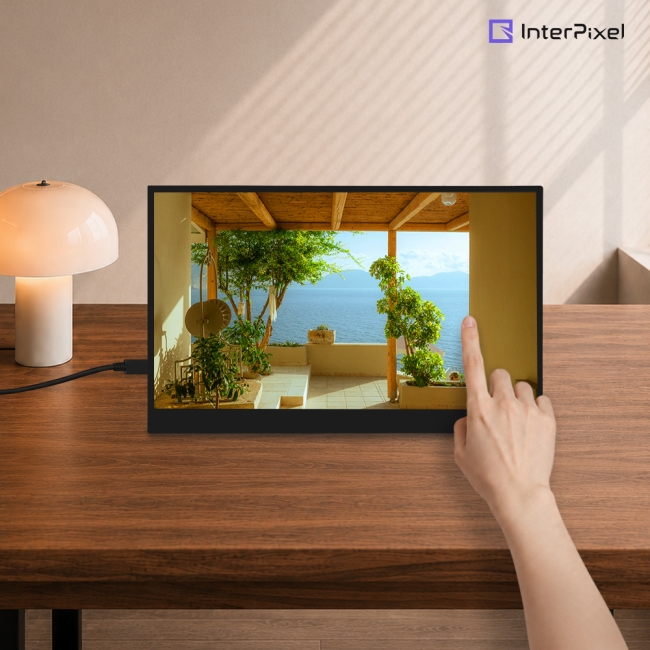 [인터픽셀]_IP1510T FHD IPS 60Hz 블랙 휴대용 터치 15.6인치 포터블 모니터