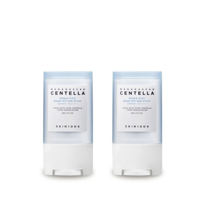 [스킨1004] 마다가스카르 센텔라 히알루-시카 실키핏 선 스틱 20g x 2개 (3중 기능성)