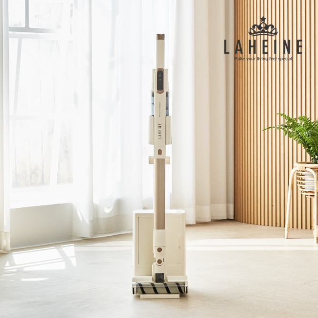 라헨느 더 퀸 슬림 플러피 듀얼헤드 BLDC 클린스테이션 무선청소기 LHN-VS800W