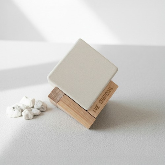 [이브차콜] 제오큐브 거치대 세트  (제올라이트 100%) Level3 200g