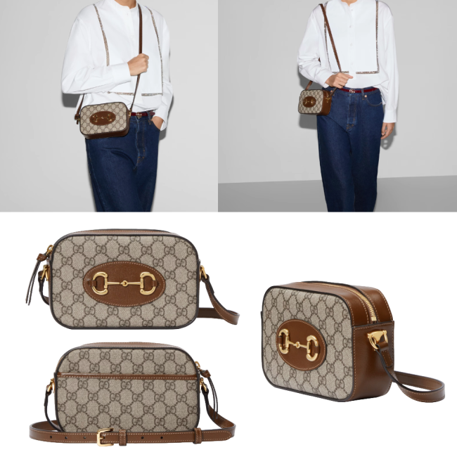 구찌 홀스빗 1955 캔버스 스몰 숄더백 76019692TCG8563