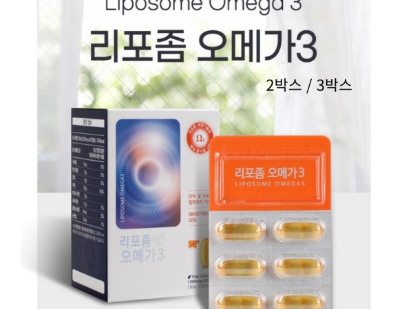 리포좀오메가3 프리미엄 고함량 1,000mg 3 box  비린내없는 노르웨이 오메가3 사용