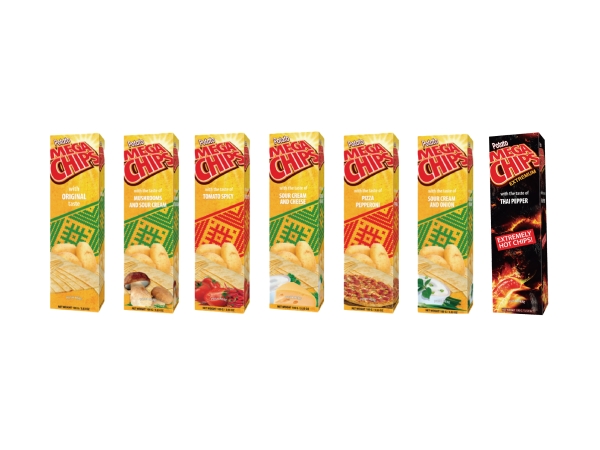 메가칩스 벨라루스 국민간식 포테이토 롱 감자칩 7종세트 손에 묻지 않는 감자스낵