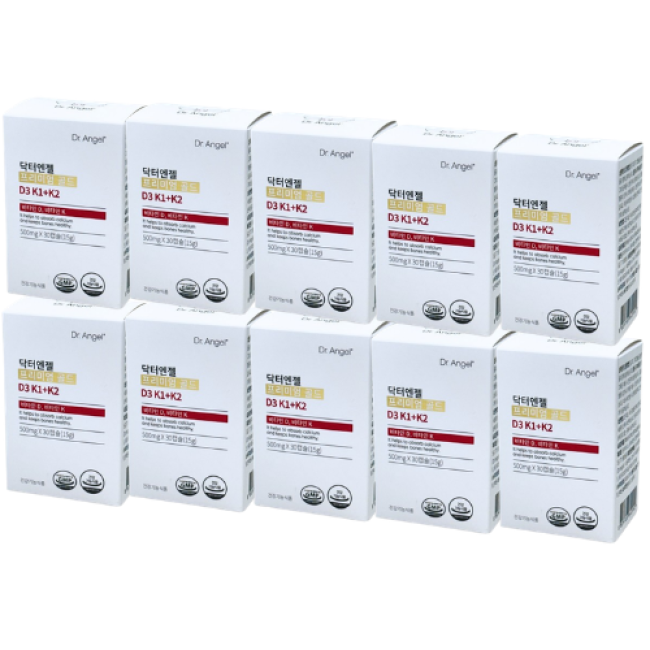닥터엔젤 프리미엄 골드 비타민D3 2000IU + K플러스 비타민K2 500mg x 30캡슐(10개월분)