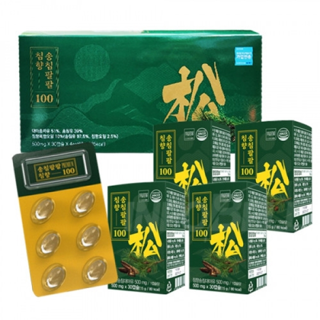 송침팔팔 침향100 - 120캡슐(500mg x 30캡슐 x 4팩)