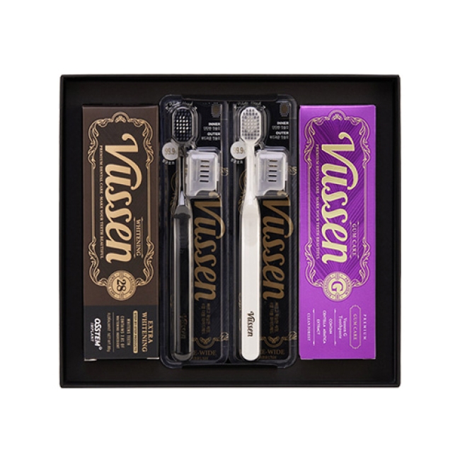 [오스탬 뷰센] 치약칫솔 4종 덴탈세트 (28미백xG잇몸x더블와이드2개)_쇼핑백 증정_(10세트)