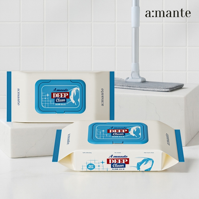 아망떼 딥클린 물걸레청소포 밀대 먼지 바닥 청소물티슈 대형 30매 10팩