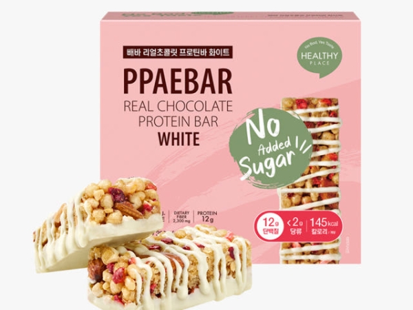 [제로슈가] 헬시플레이스 빼바 리얼초콜릿 프로틴바 화이트 1박스 9개입