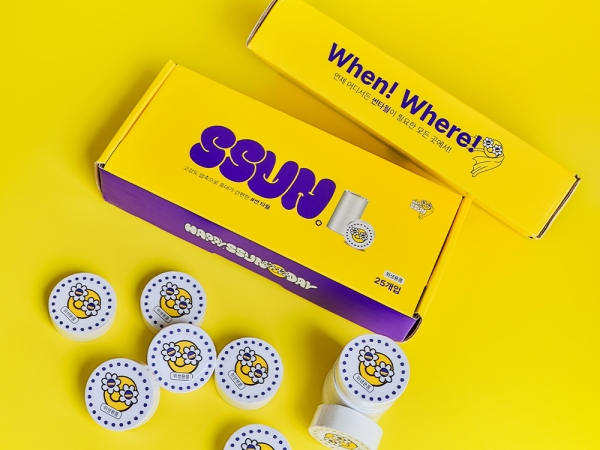 고강도 압축 휴대용 썬타월  1세트 (25pcs) / 2세트 (50pcs)/ 4세트 (100pcs)+스마일 수건 1+1